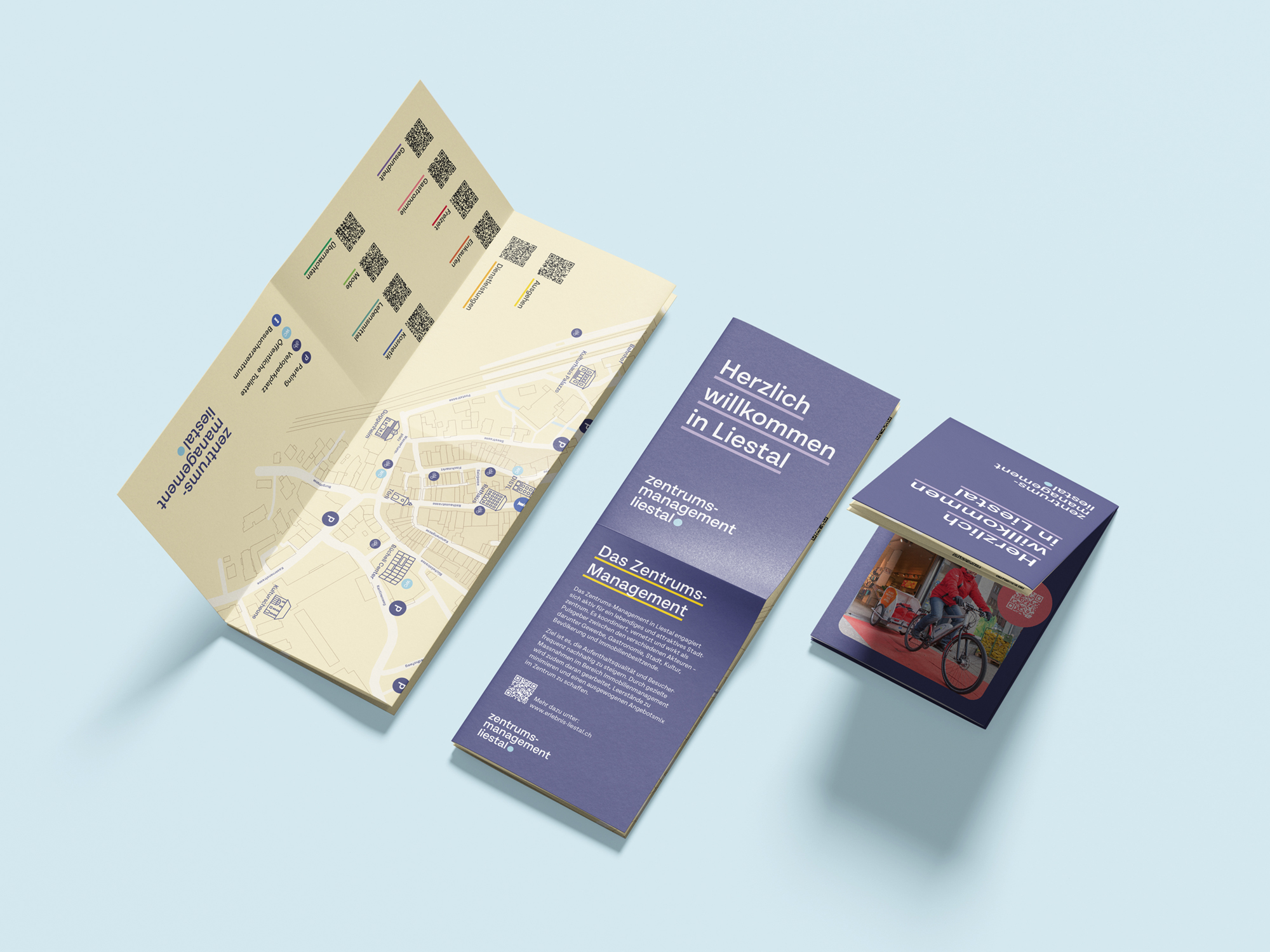 Faltkarte Zentrums-Management Liestal